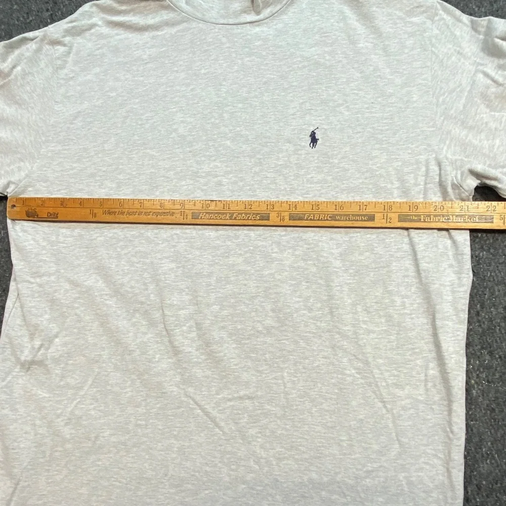 Ralph Lauren Turtleneck Sz L Mens Gray Preppy Minimalist Long Sleeve TShirt